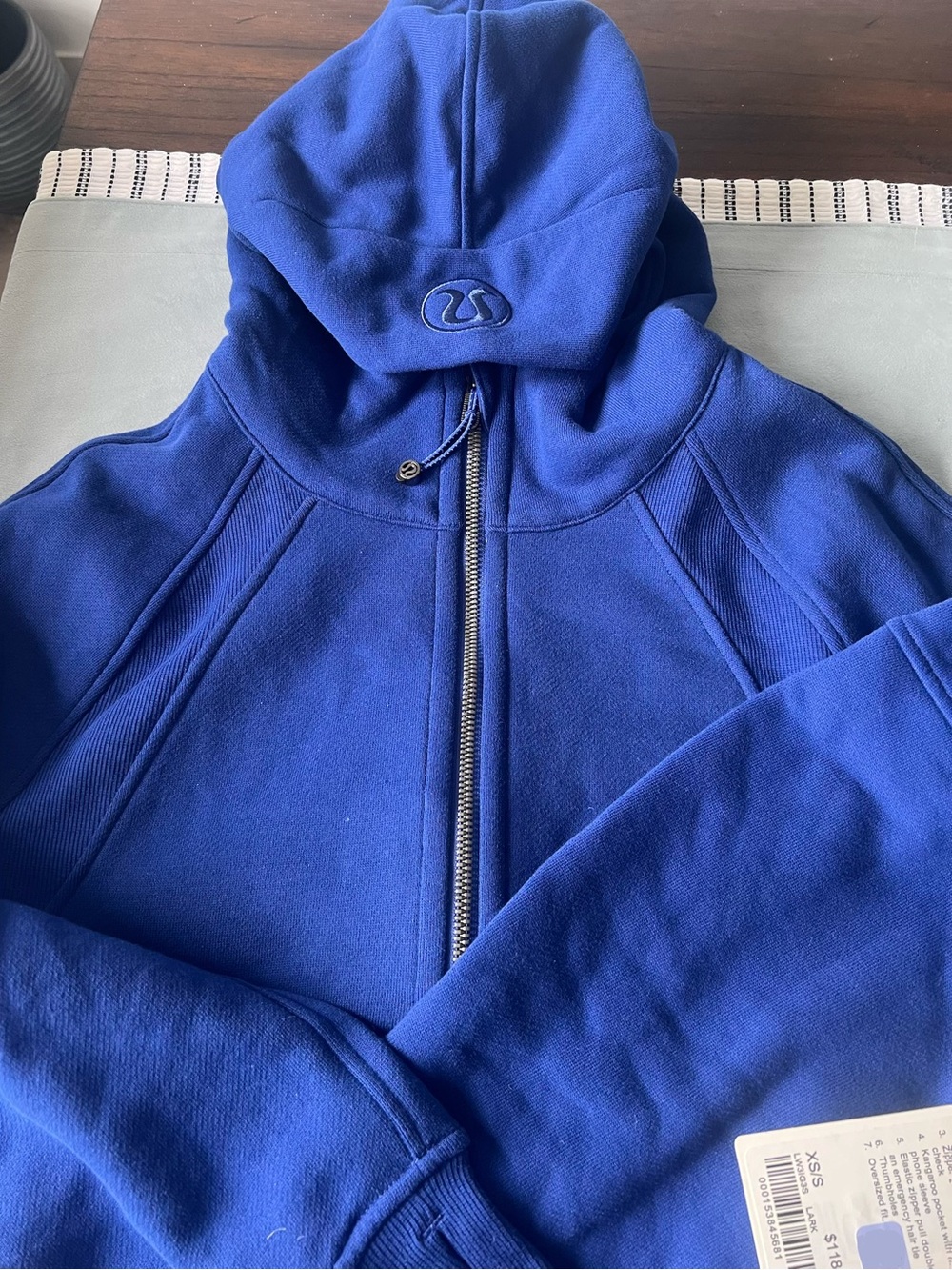lululemon Scuba Oversized Half-Zip Hoodie (NWT) in Larkspur (Blue) - Picture 3 of 10